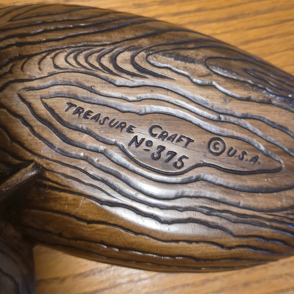 Treasure Craft Size Large Vintage MCM 70s Drip Glaze Leaf Dish Red Brown Retro - Picture 3 of 9